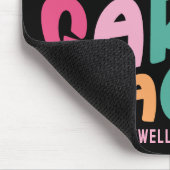 幼稚園教師 カラフル タイポグラフィ デザイン マウスパッド (コーナー)