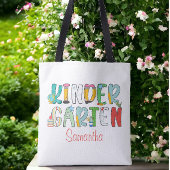 幼稚園新学期パーソナライズされた脚本 トートバッグ