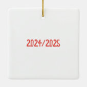 幼稚園新学期 パーソナライズされた セラミックオーナメント (裏面)