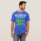 幼稚園日トレックス恐竜100日目 Tシャツ (正面フル)