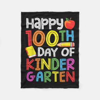 幼稚園日100先生キッズ100日 フリースブランケット
