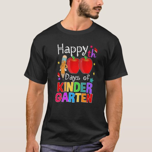 幼稚園日100名 – Happy 100Th Day Of Scho Tシャツ (正面)