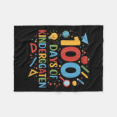 幼稚園日100日 フリースブランケット (正面(横))