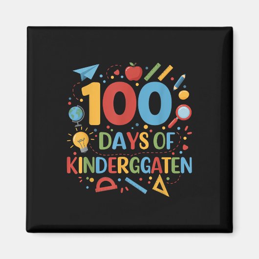 幼稚園日100日 マグネット (正面)