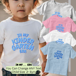 幼稚園時代の私 オーダーメイド 青いデザインに追加 トドラーTシャツ