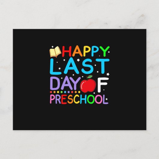 幼稚園最後の日おめでとう！卒園おめでとう 案内ポストカード (正面)