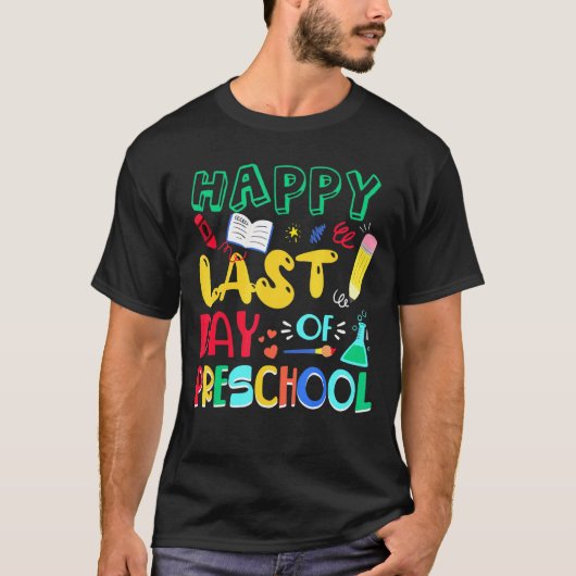幼稚園最後の日 先生 生徒 卒園 Tシャツ (正面)