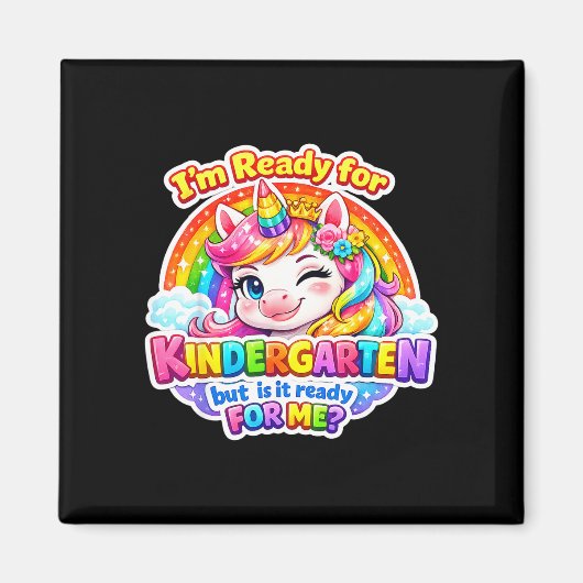 幼稚園準備完了ユニコーン 入学式 マグネット (正面)
