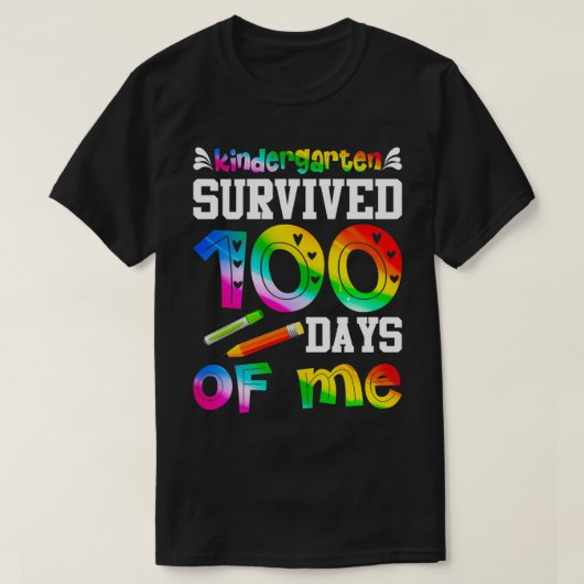幼稚園生き延び100日のMe100日のSc Tシャツ (デザイン正面)