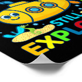 幼稚園生活100日おめでとう 女の子 ポスター (角)