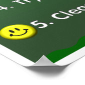 幼稚園美術クラスのルール ポスター (角)