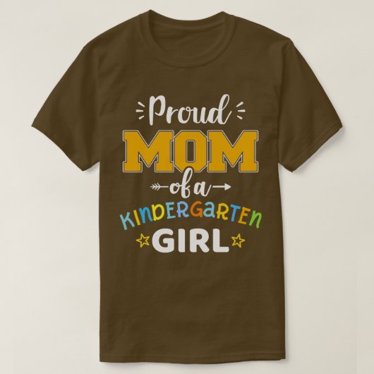 幼稚園誇りを持ったの女の子の母が最初の日に戻る Tシャツ (デザイン正面)