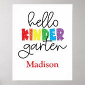 幼稚園1日目サインポスターウォールアート ポスター (正面)