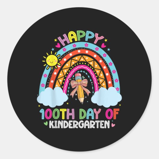 幼稚園100日おもしろい学校日100 ラウンドシール (正面)
