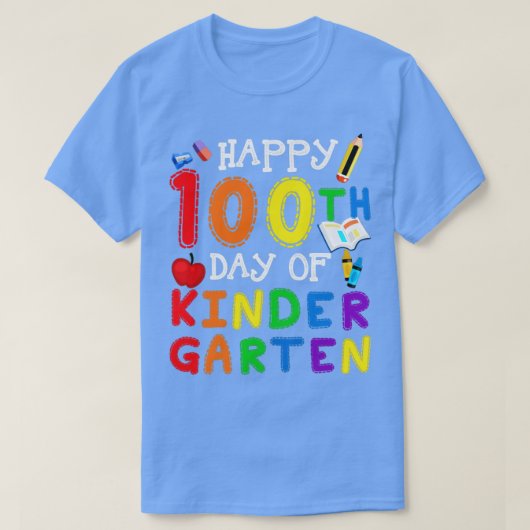 幼稚園100日目おめでとう Tシャツ (デザイン正面)