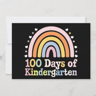 幼稚園100日目の先生と子供たち 100日 招待状