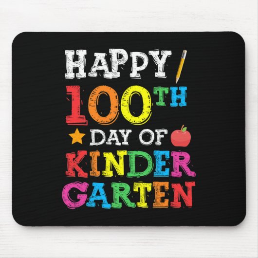 幼稚園100日目ハッピースクー100日目 マウスパッド (正面)