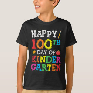 幼稚園100日目ハッピースクー100日目 Tシャツ