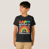 幼稚園100日目レインボー100日先生 Tシャツ (正面フル)