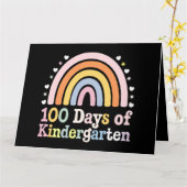幼稚園100日目先生100日 カード (黄色い花)
