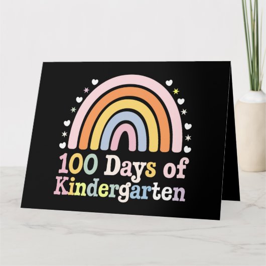 幼稚園100日目先生100日 カード (正面)