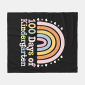 幼稚園100日目先生100日 フリースブランケット (正面(横))