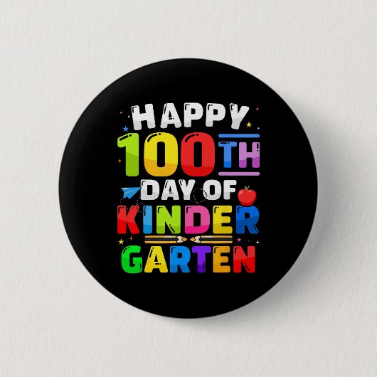 幼稚園100日目 先生にとって100日 缶バッジ (正面)