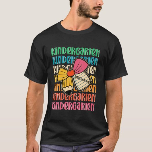 幼稚園+はじめての+通学+キュートな+鉛筆+牛+紅茶 Tシャツ (正面)