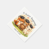 幼稚園　キツネ　クマ　ウサギ　パーティー スタンダードカクテルナプキン (角)