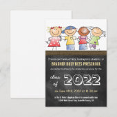 幼稚園 プレキンダー 修了クラス 2022 招待状 (正面/裏面)