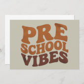 幼稚園 プレスクール 初日のグリー 招待状 (正面/裏面)