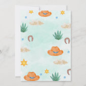 幼稚園 マイ・ファースト・ロデオ・カウボーイ 招待状 (裏面)