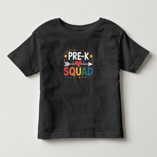幼稚園・保育園の初日、プレキンダーガーテンのお祝い トドラーTシャツ (正面)