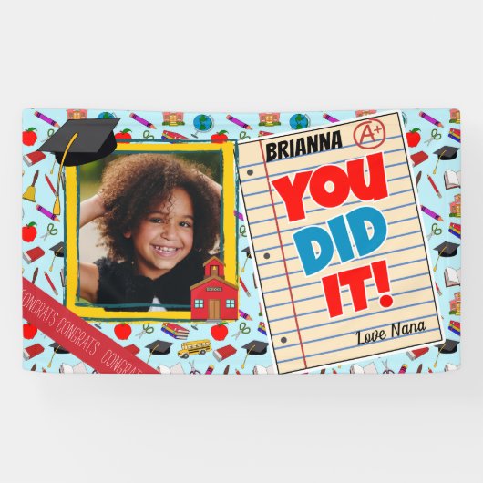 幼稚園/幼稚園の卒業写真バナー 横断幕 (横)