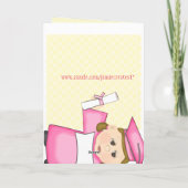 幼稚園/幼稚園の女の子の卒業カード カード (裏面)