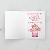 幼稚園/幼稚園の女の子の卒業 カード (内部)