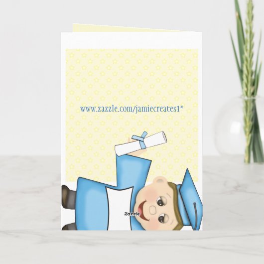 幼稚園/幼稚園の男の子の卒業カード カード (裏面)