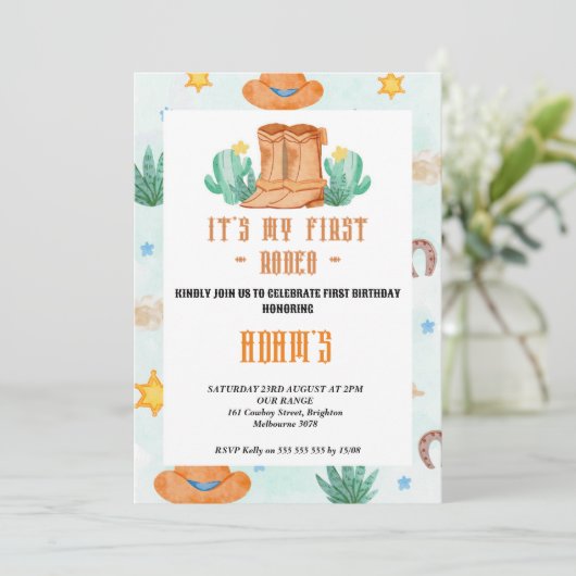 幼稚園 私の初めてのロデオカウボーイ 招待状
