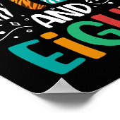 幼稚園・8誕生日8おもしろい歳 ポスター (角)