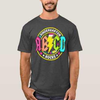 幼稚園 Rocks ABCD バックトゥスクール 面白い ロッケ Tシャツ