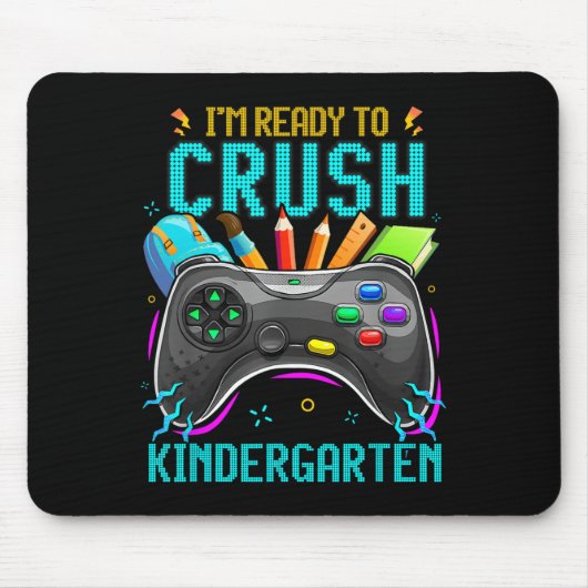 幼稚園Ckを学校のビデオに押し付ける準備ができている マウスパッド (正面)