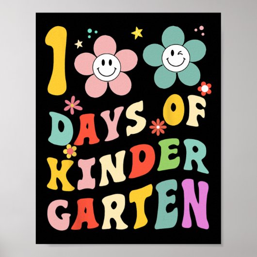 幼稚園Groovy 100th Day School Tの100日 ポスター (正面)