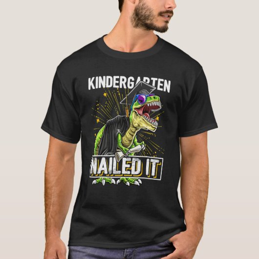 幼稚園Itレックス恐竜の卒業キャップ Tシャツ (正面)