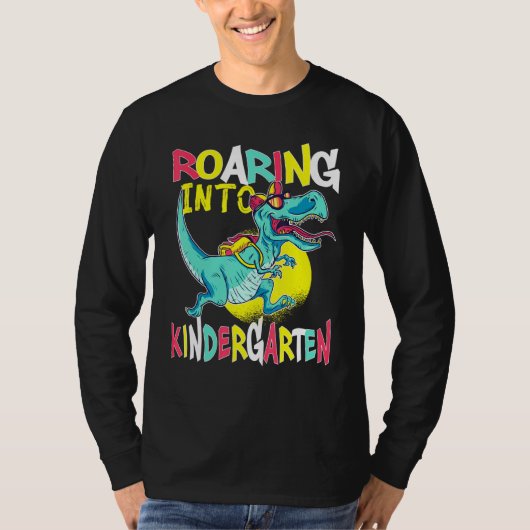 幼稚園Tレックス恐竜に戻るS Tシャツ (正面)