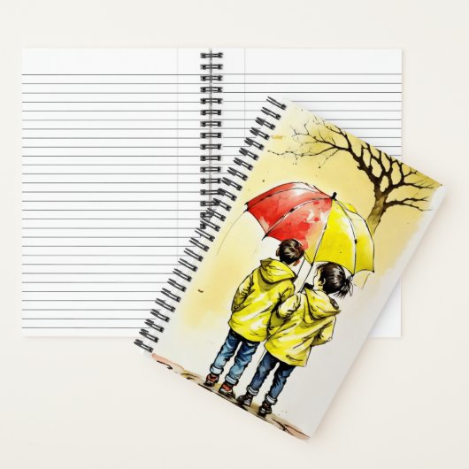 幼絵画年の愛に満10代のちている ノートブック (内側)