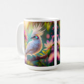 幼若鳥冠赤面羽ハトファンタジー鳥 コーヒーマグカップ (正面左)