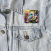 幼若鳥冠赤面羽ハトファンタジー鳥 缶バッジ (インサイチュ)