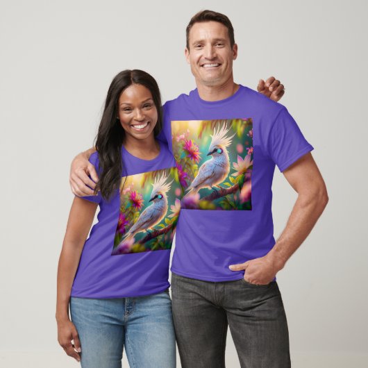 幼若鳥冠赤面羽ハトファンタジー鳥 Tシャツ (ユニセックス)