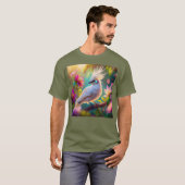 幼若鳥冠赤面羽ハトファンタジー鳥 Tシャツ (正面フル)