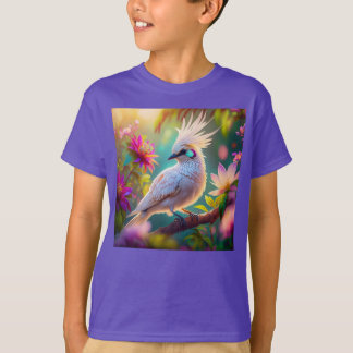幼若鳥冠赤面羽ハトファンタジー鳥 Tシャツ